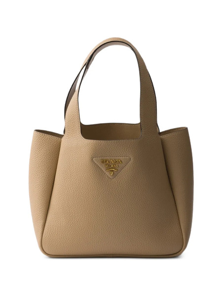  Prada Small Leather Tote Bag - Neutrals 