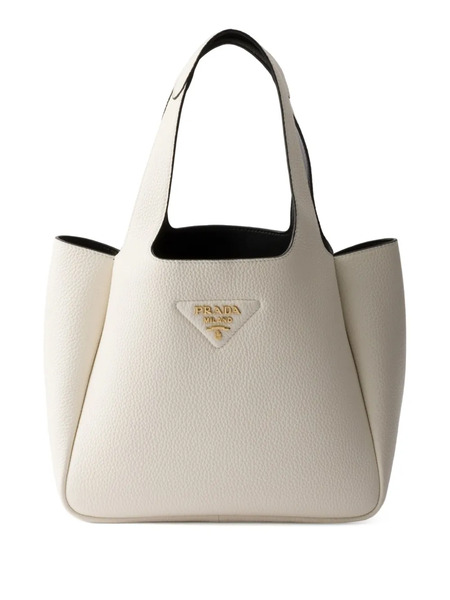  Prada Small Leather Tote Bag - White 