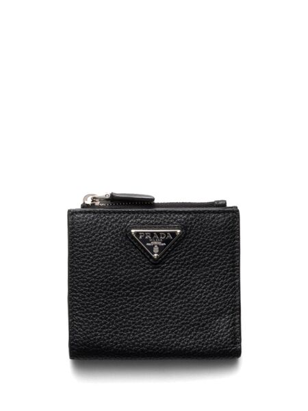  Prada Small Leather Wallet - Black 