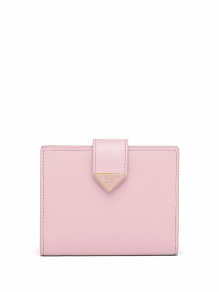  Prada Small Logo-plaque Saffiano Wallet - Pink 