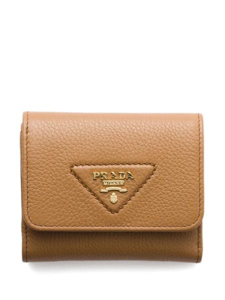  Prada Small Logo-plaque Wallet - Brown 