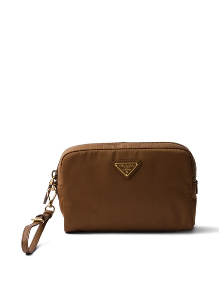  Prada Small Re-nylon Pouch - Brown 