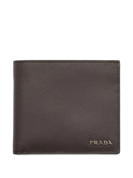  Prada Small Textured Bifold Wallet - Grey 