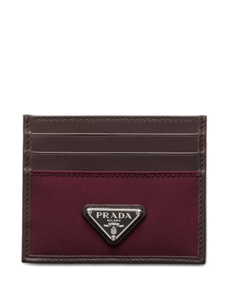  Prada Speedrock Re-nylon Card Holder - Red 