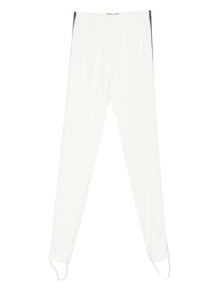 Prada Stirrup-detail Stripe Leggings - Neutrals 