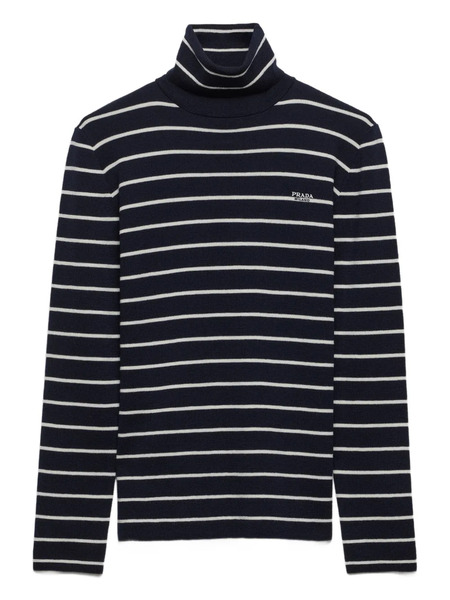  Prada Stripe Wool Sweater - Blue 