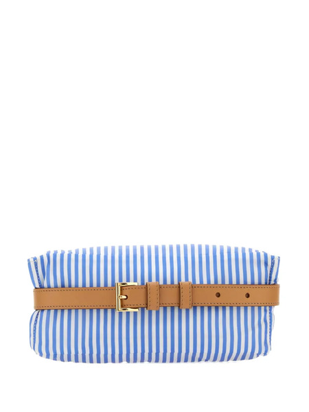  Prada Striped Belt Bag - Blue 