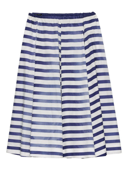  Prada Striped Full Midi Skirt - Blue 