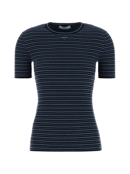  Prada Striped Knitwear - Blue 