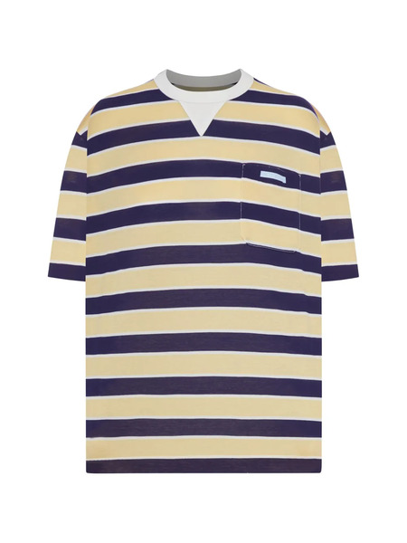  Prada Striped Pocket T-shirt - Yellow 