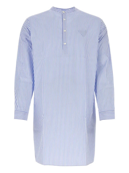  Prada Striped Poplin Shirt - Blue 