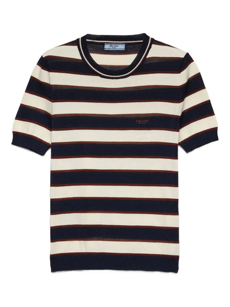  Prada Striped T-shirt - Neutrals 