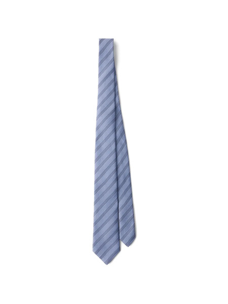  Prada Striped Tie - Blue 