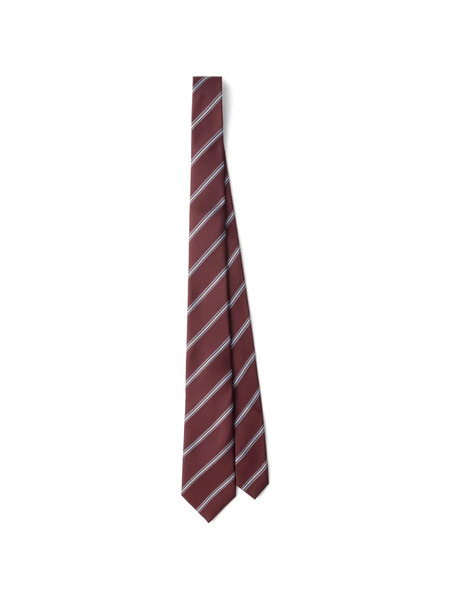  Prada Striped Tie - Red 