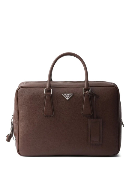  Prada Structured Briefcase - Brown 