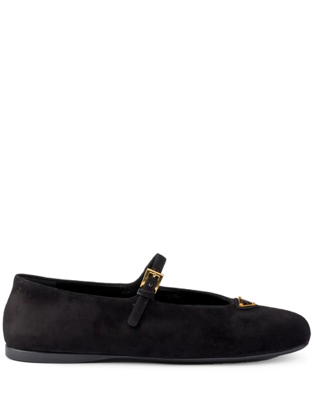  Prada Suede Ballet Flats - Black 