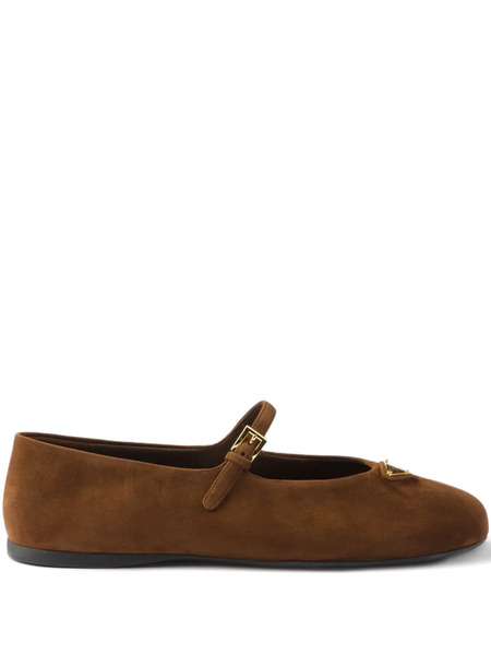  Prada Suede Ballet Flats - Brown 