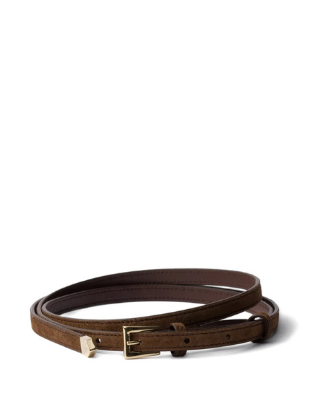  Prada Suede Belt - Brown 