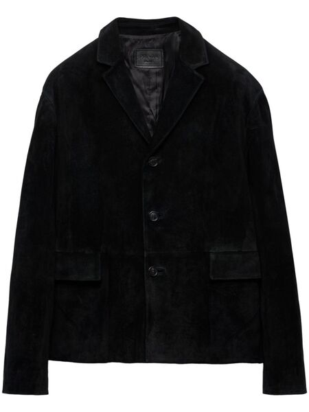  Prada Suede Blazer - Black 