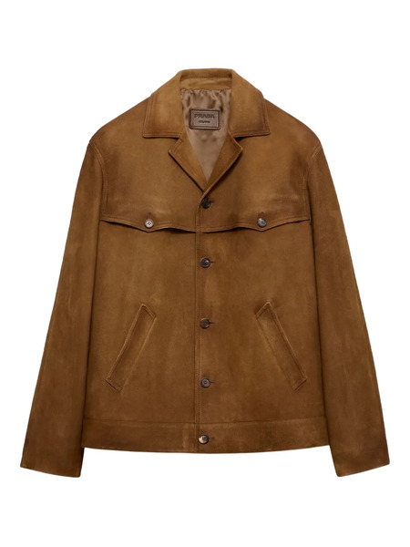  Prada Suede Blazer - Brown 