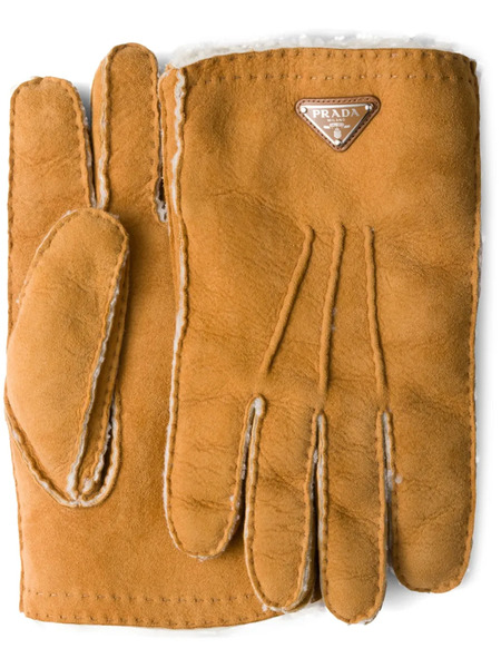  Prada Suede Gloves - Brown 