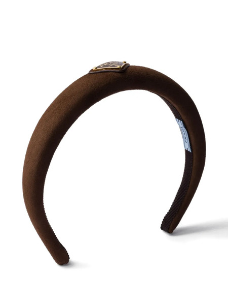  Prada Suede Headband - Brown 