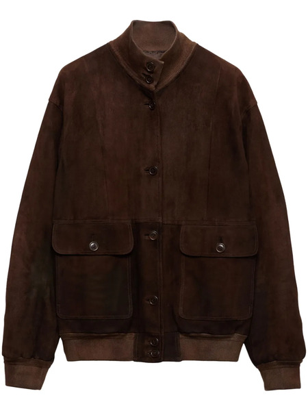  Prada Suede Jacket - Brown 