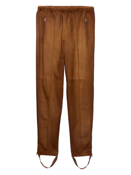  Prada Suede Joggers - Brown 