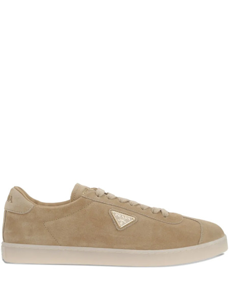  Prada Suede Logo Sneakers - Neutrals 