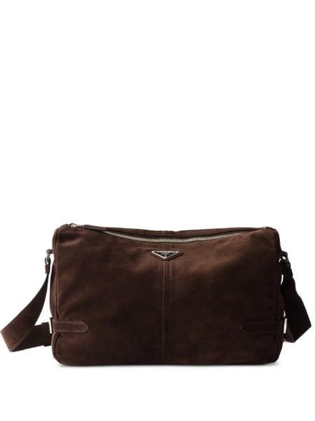  Prada Suede Messenger Bag - Brown 