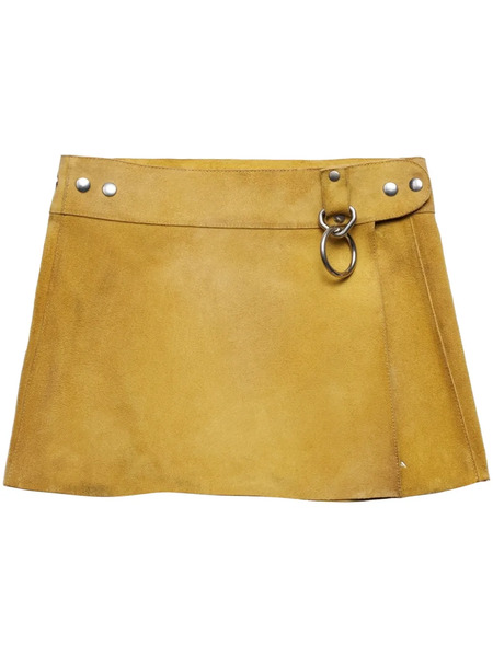  Prada Suede Mini Skirt - Yellow 