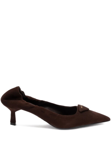  Prada Suede Pointed-toe Pumps - Brown 
