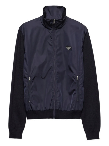  Prada Superfine Wool Zipper Cardigan - Blue 