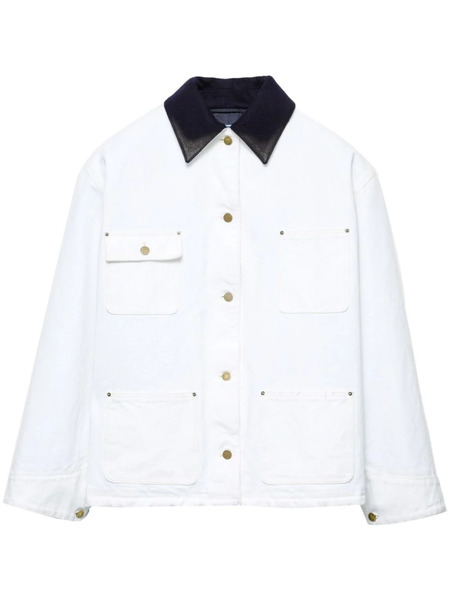  Prada Technical Canvas Blouson Jacket - White 