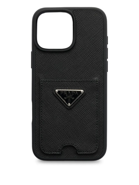  Prada Textured Cardholder Iphone 16 Pro Max Case - Black 