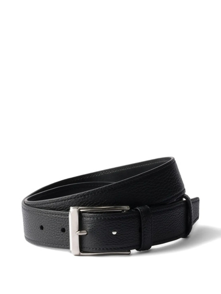  Prada Textured-leather Belt - Black 