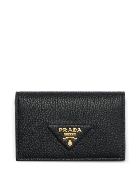  Prada Textured Leather Cardholder - Black 