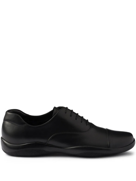  Prada Toblach Leather Sneakers - Black 