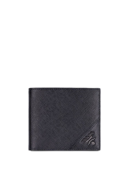  Prada Triangle-logo Bi-fold Wallet - Black 