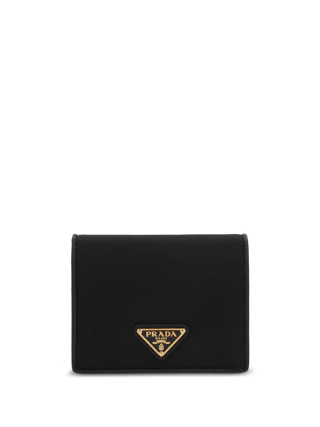  Prada Triangle Logo Bi-fold Wallet - Black 