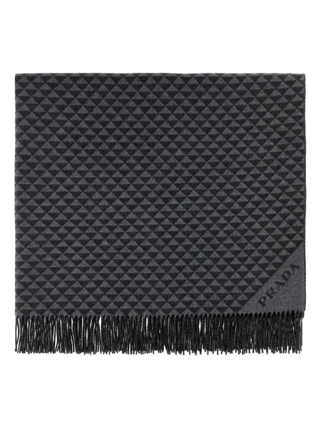  Prada Triangle-logo Blanket - Black 
