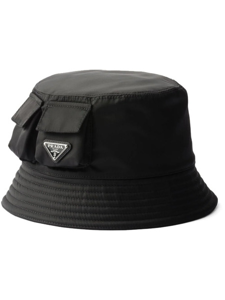  Prada Triangle-logo Bucket Hat - Black 