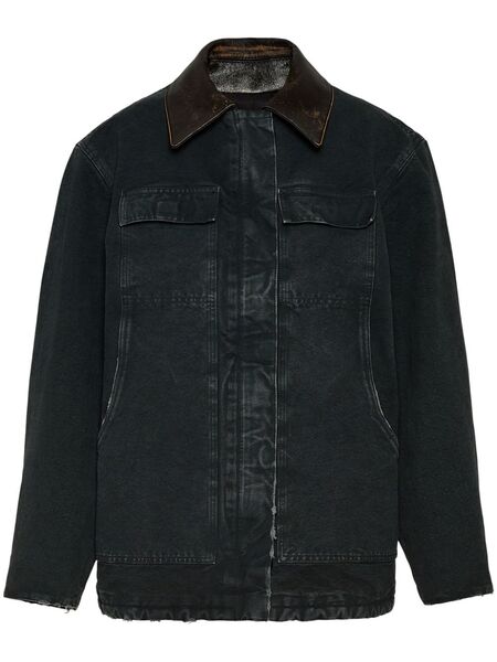  Prada Triangle-logo Canvas Jacket - Grey 