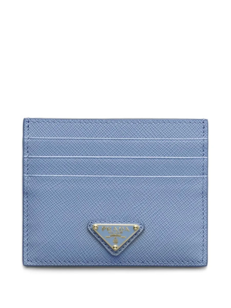  Prada Triangle-logo Card Holder - Blue 