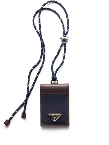  Prada Triangle-logo Cardholder - Blue 