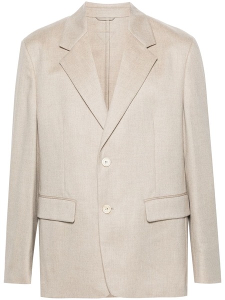  Prada Triangle-logo Cashmere Blazer - Neutrals 