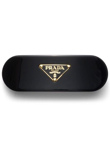  Prada Triangle-logo Hair Clip - Black 