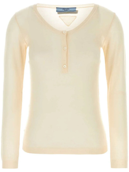  Prada Triangle-logo Jumper - Neutrals 
