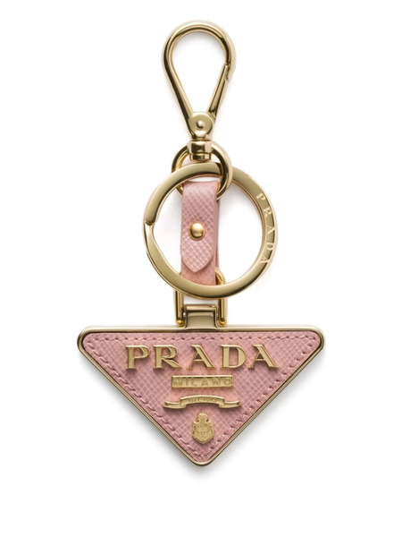  Prada Triangle-logo Keychain - Gold 