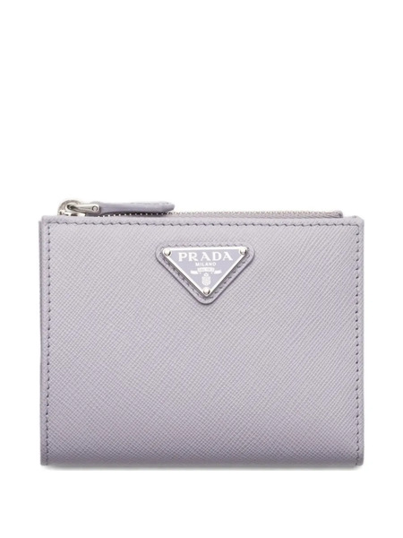  Prada Triangle-logo Leather Wallet - Purple 